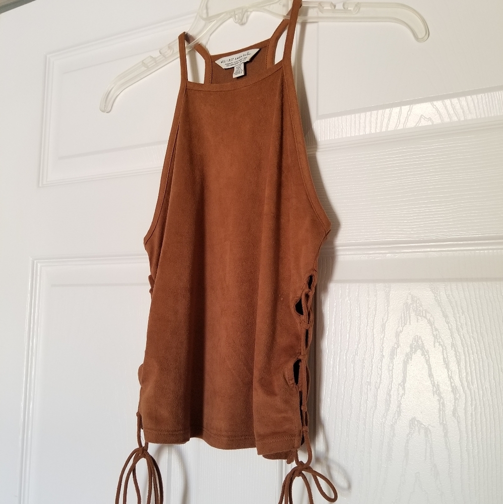 AEO Faux Suede Crop